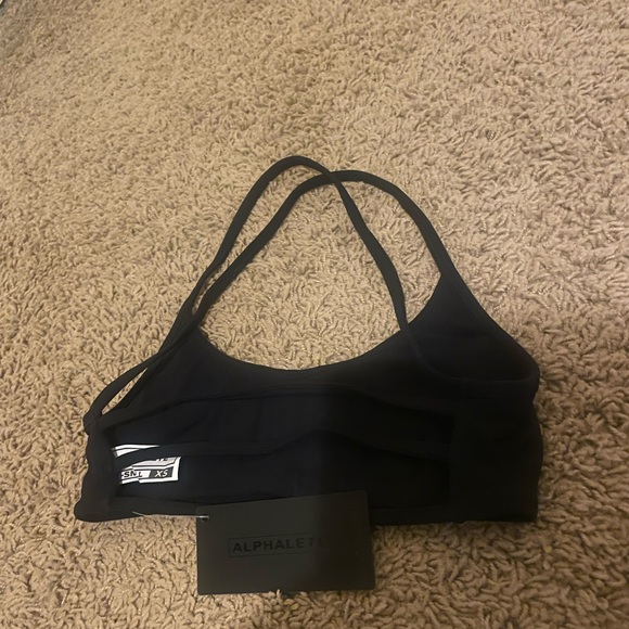 Alphalete Aura 3 strap black bra XS NWT - Picture 5 of 5